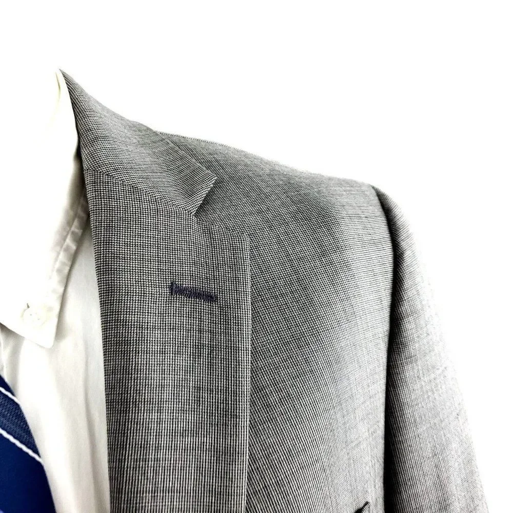 Joseph Jos A Bank Wool 2 Button‎ Blazer 38R Gray Star Check Tagged 41L